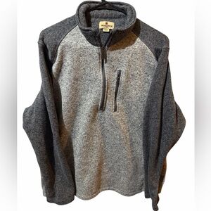 Woolrich Men's Two-Tone Gray Zip-Up Sweater